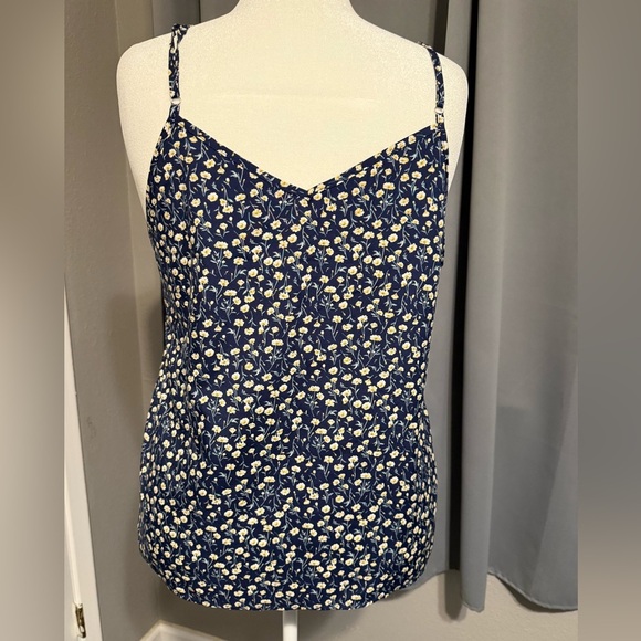 Plus Size 2X Navy Floral Spaghetti Strap
Tank Top - Picture 3 of 7
